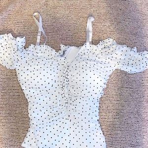 Fashion Nova  Polka-Dot Bodysuit
